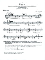 Stravinsky: Élégie