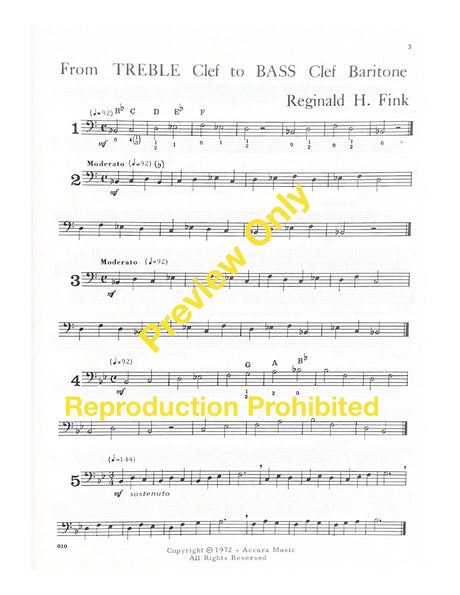 Fink: From Treble Clef to Bass Clef - Baritone Horn
