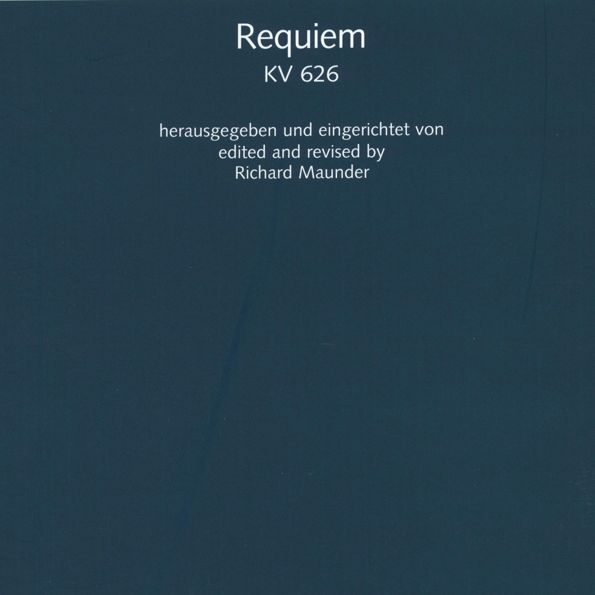 Mozart: Requiem, K. 626 (ed. Maunder) – Ficks Music