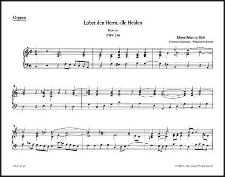 Bach: Lobet den Herrn, alle Heiden, BWV 230