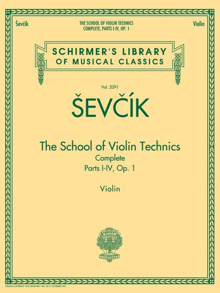 Ševčík: School of Violin Technique, Op. 1
