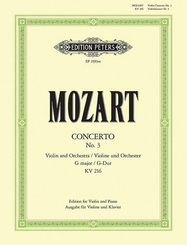 Mozart: Violin Concerto No. 3 in G Major, K 216 – Ficks Music