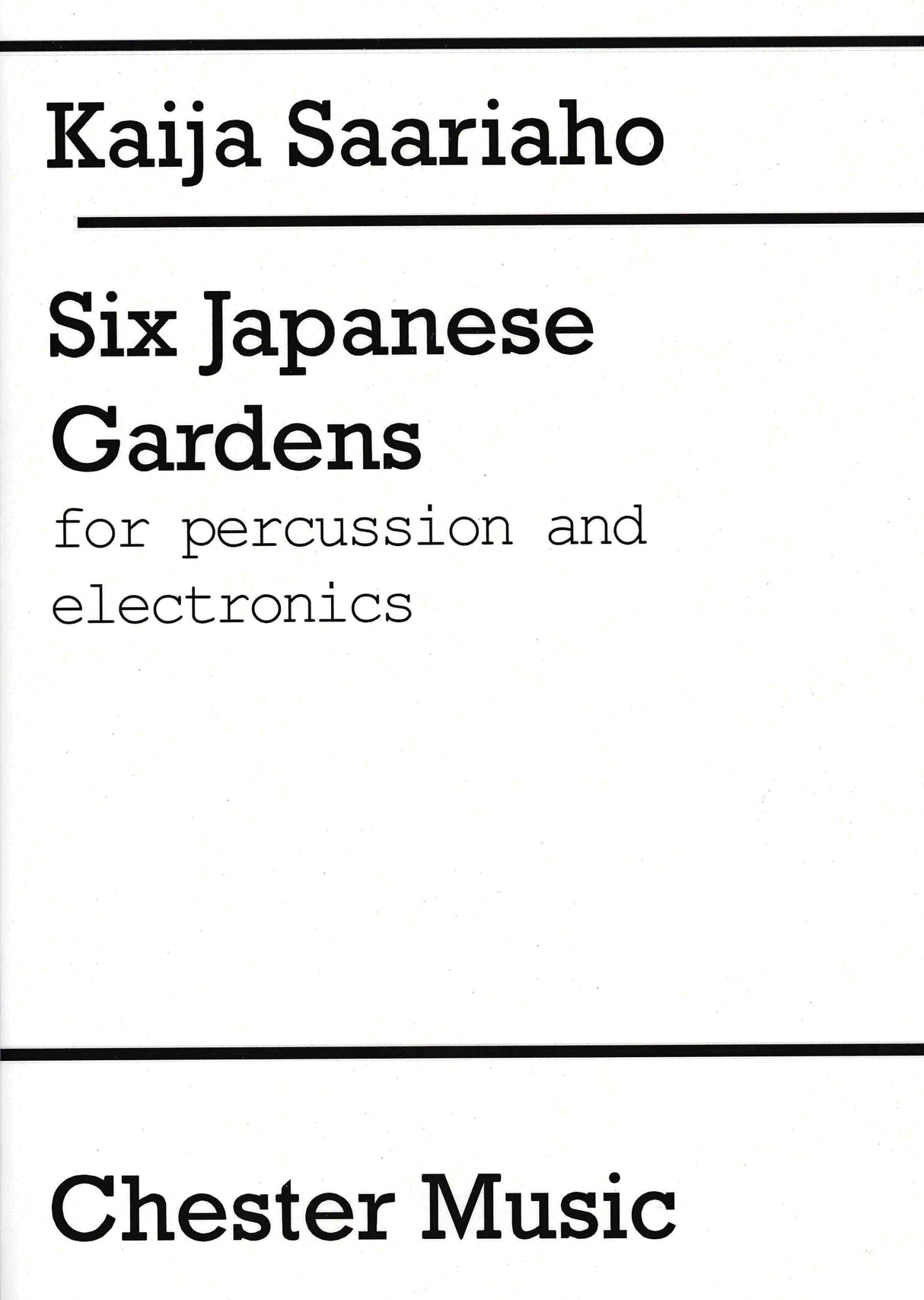 Saariaho: 6 Japanese Gardens