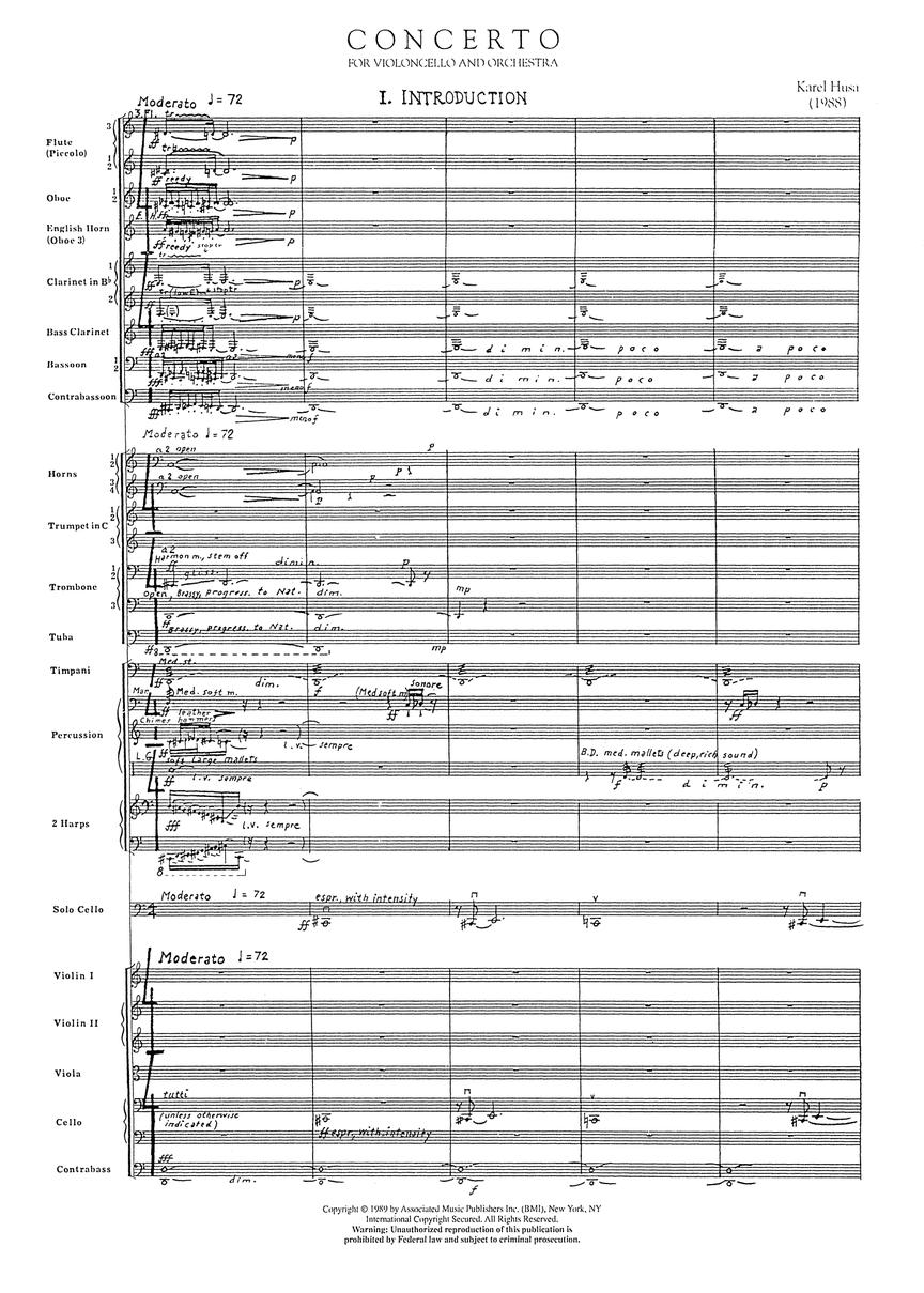 Husa: Cello Concerto