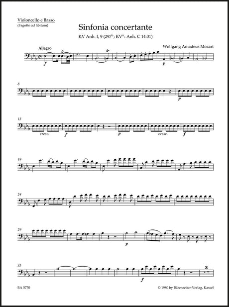 Mozart: Sinfonia concertante for Oboe, Clarinet, Horn, Bassoon and Orchestra in E-flat Major K. Anh. I,9 (297b)