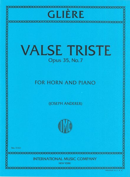 Glière: Valse Triste, Op. 35, No. 7 (arr. for horn & piano)