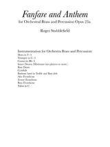 Stubblefield: Fanfare and Anthem, Op 23a (Version for Orchestral Brass and Percussion)
