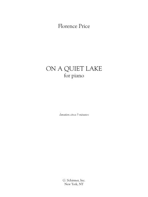 Price: On a Quiet Lake
