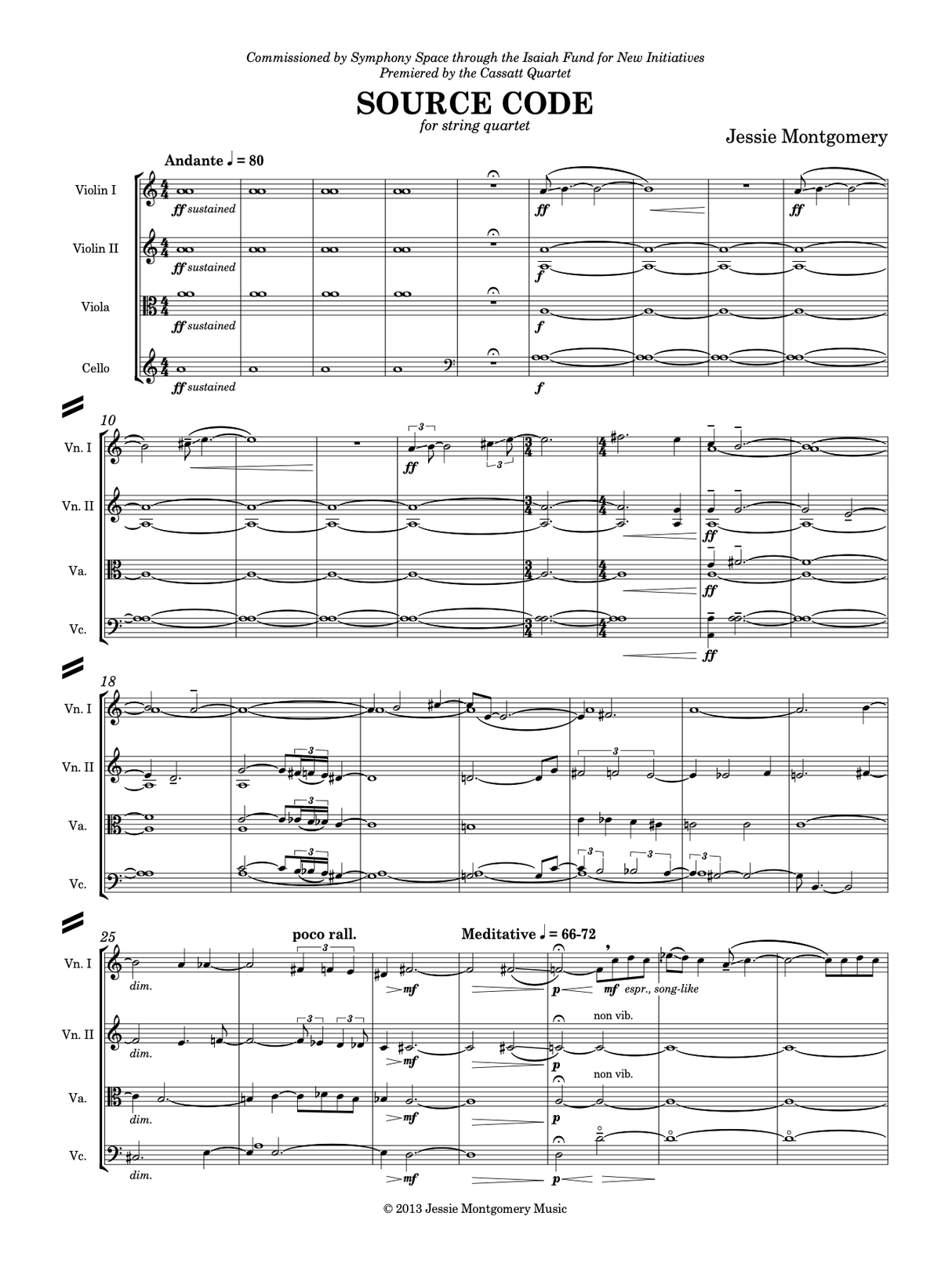 Montgomery: Source Code - Version for String Quartet