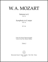 Mozart: Symphony No. 15 in G Major, K. 124