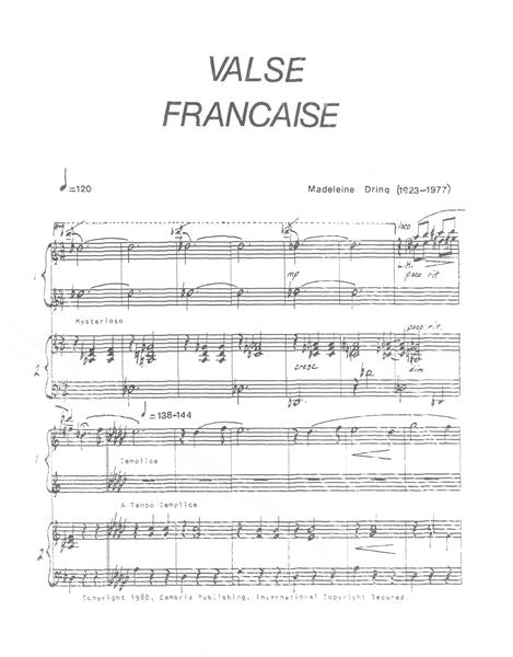 Dring: Valse française Version for 2 Pianos)
