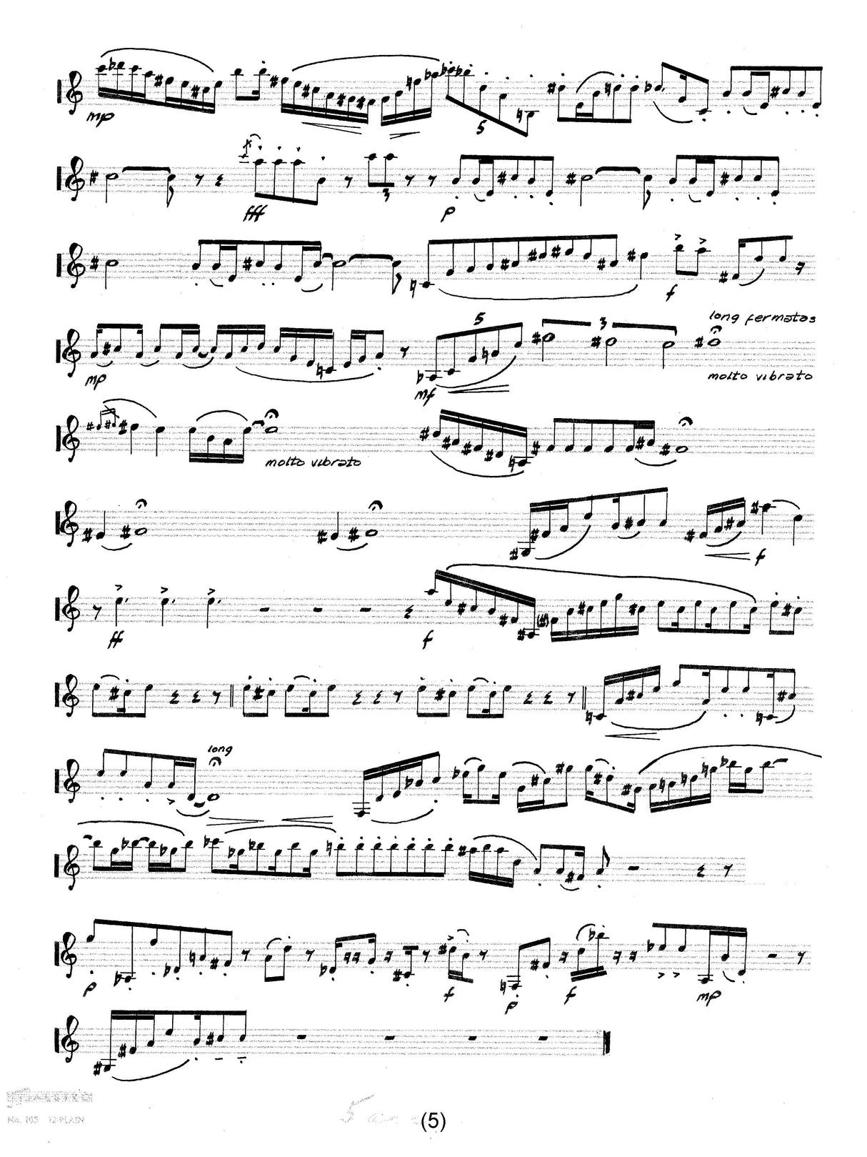 Childs: A Clarinet Piece