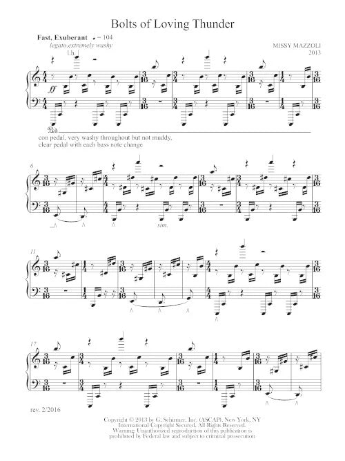 Mazzoli: Bolts of Loving Thunder