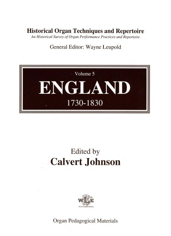 Historical Organ Techniques and Repertoire - Volume 5