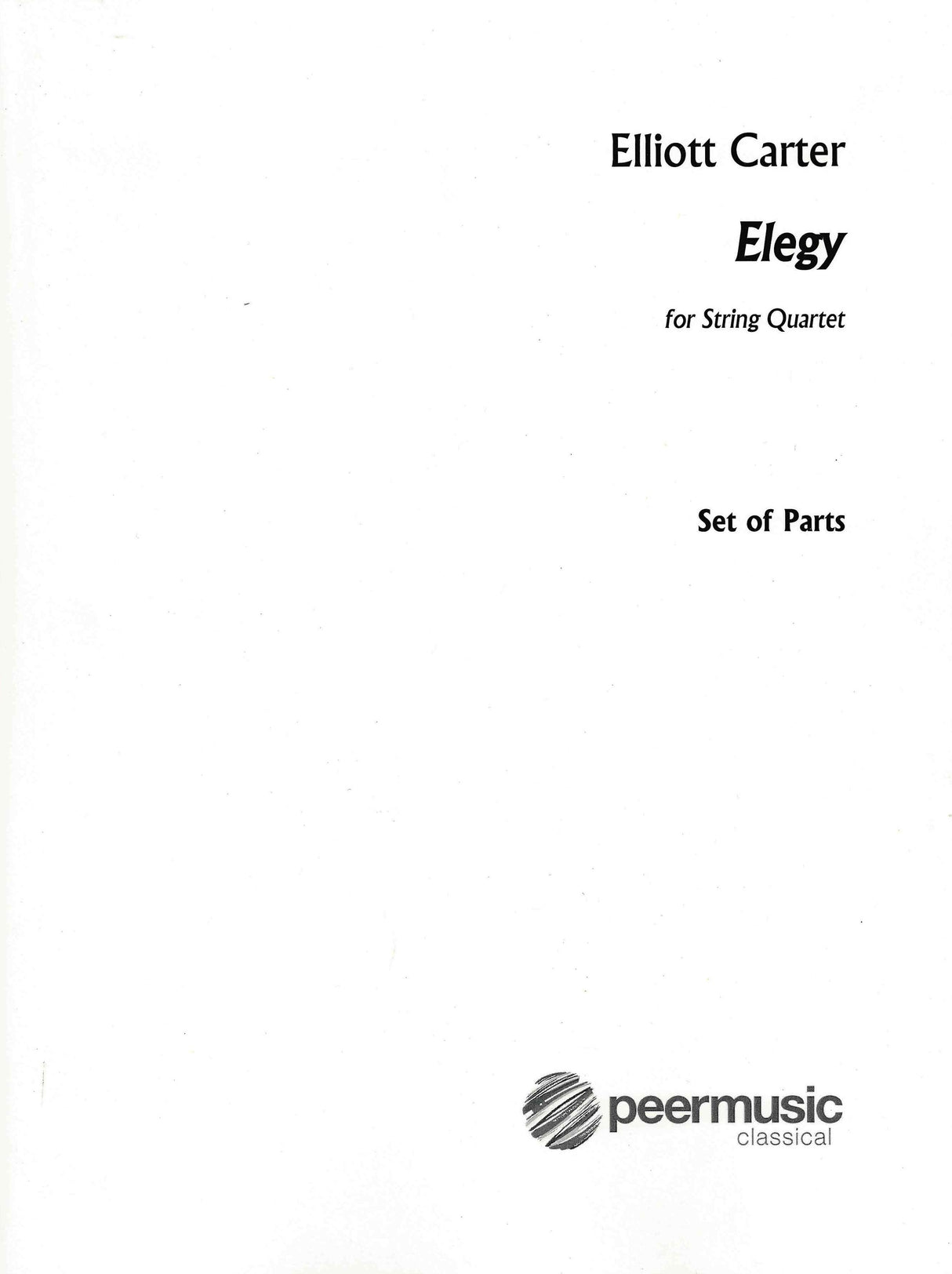Carter: Elegy for String Quartet