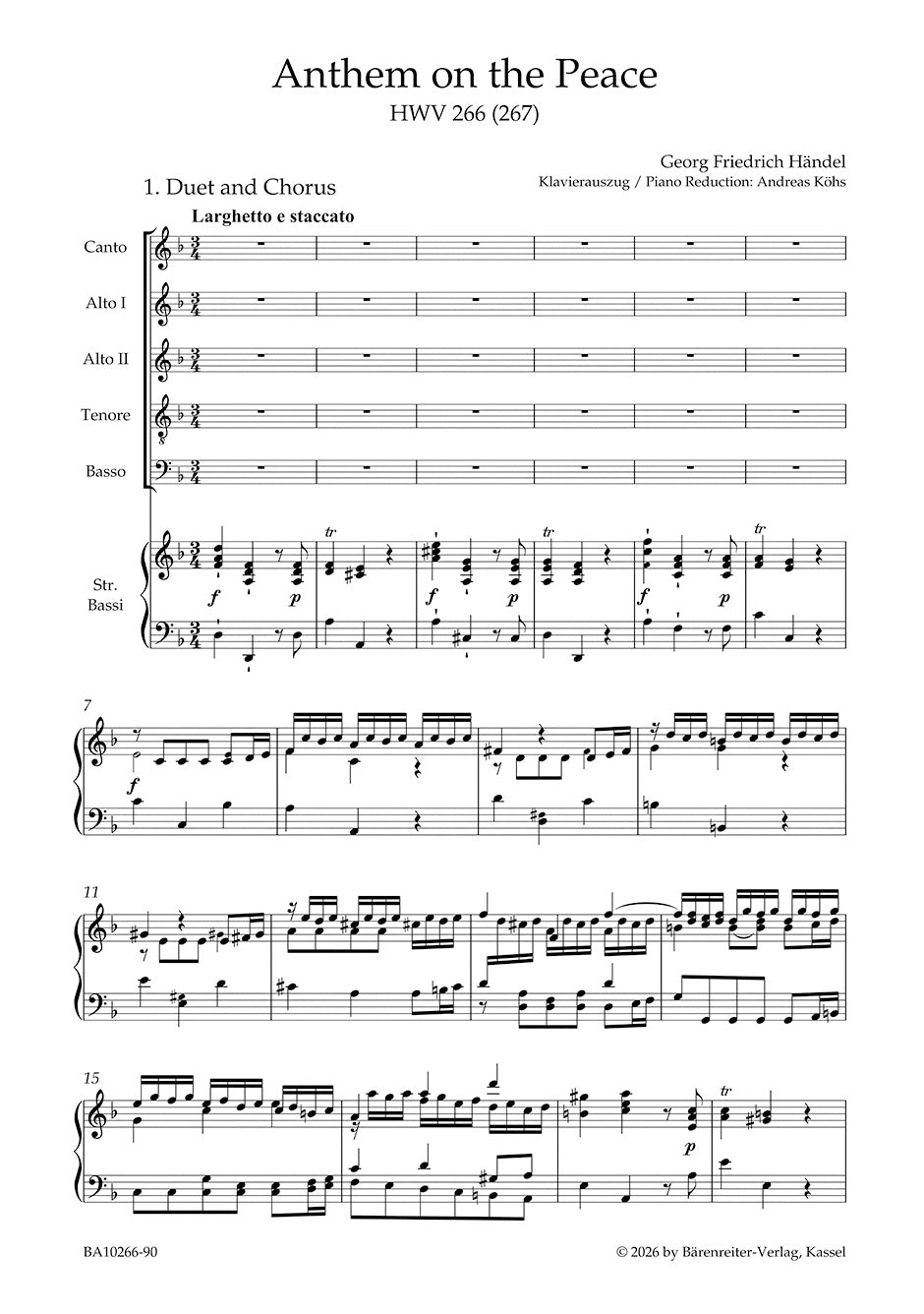 Handel: Anthem on the Peace, HWV 266 (267) – Ficks Music