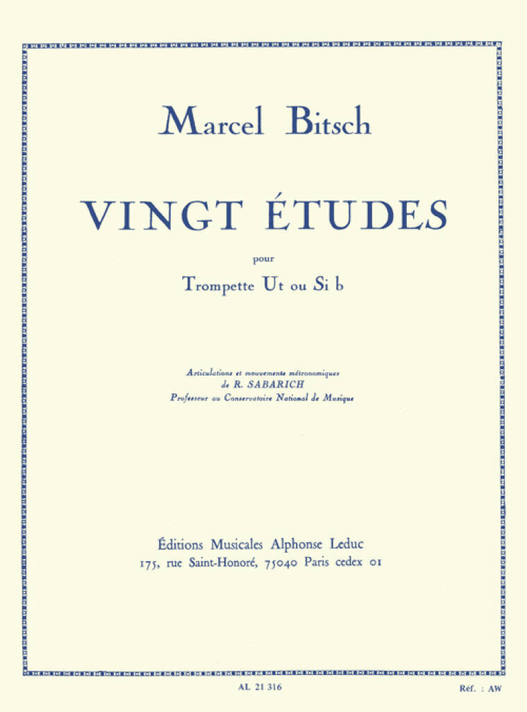 Bitsch: 20 Études for Trumpet