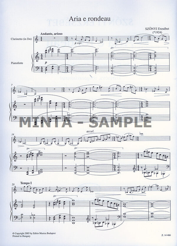 Szőnyi: Aria e rondeau