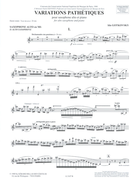 Gotkovsky: Variations Pathétiques