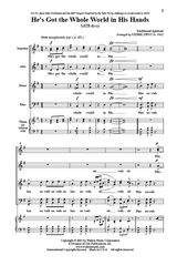 He's Got the Whole World in His Hands (arr. for SATB choir)
