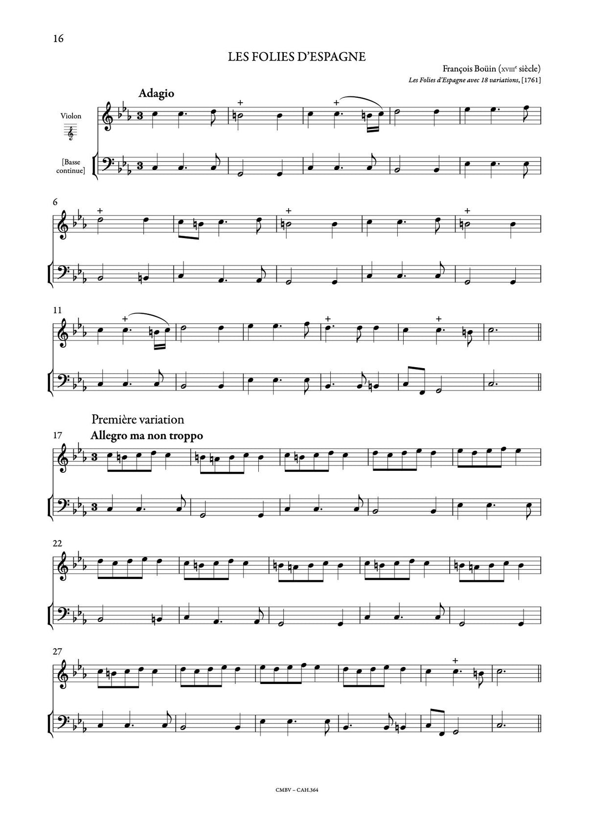 Anthology of French Baroque Music - Violin - Volume 1