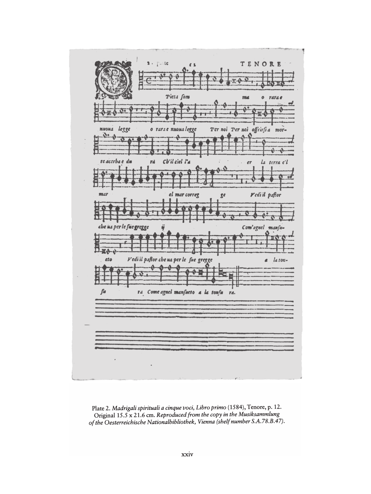 Marenzio: Madrigali spirituali a cinque voci, libro primo (1584)