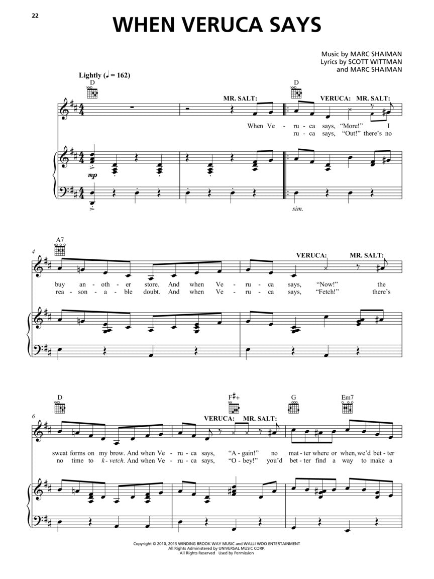 Charlie and the Chocolate Factory - Vocal Selections