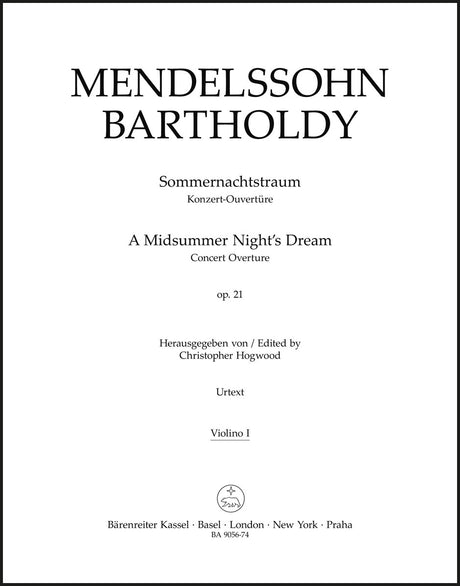 Mendelssohn: A Midsummer Night's Dream Overture, MWV P 3, Op. 21