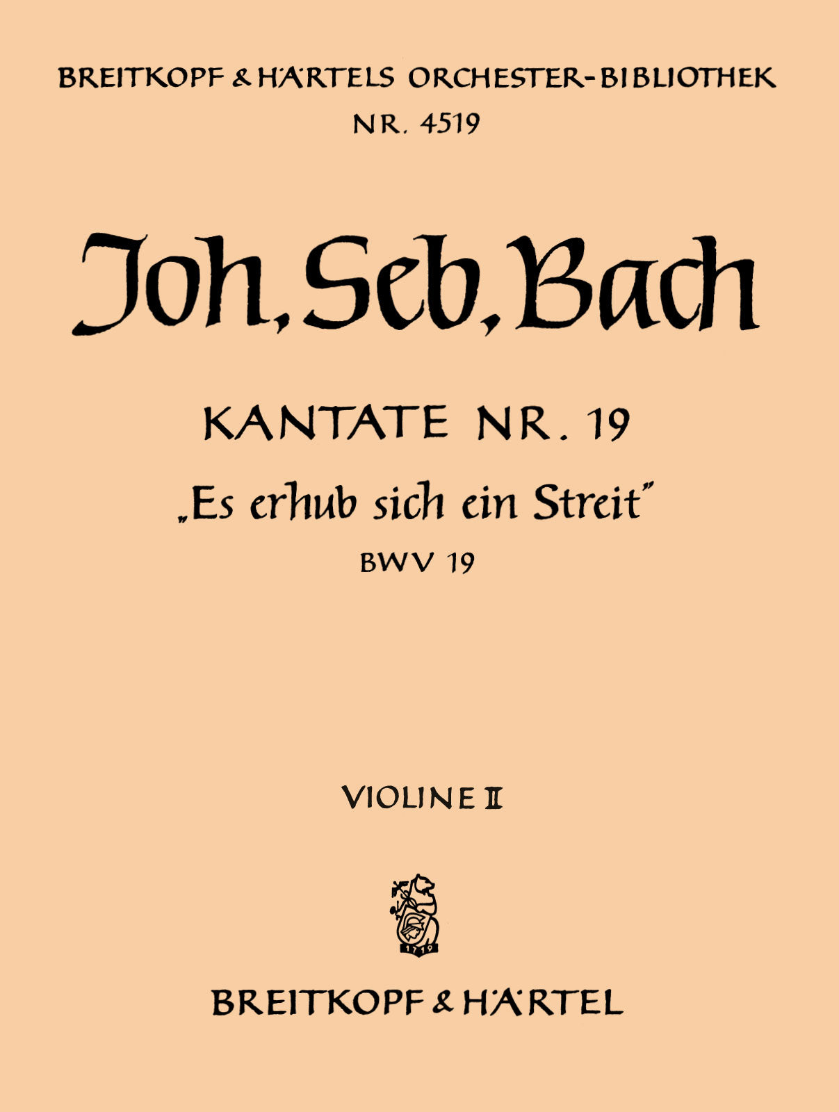 Bach: Es erhub sich ein Streit, BWV 19
