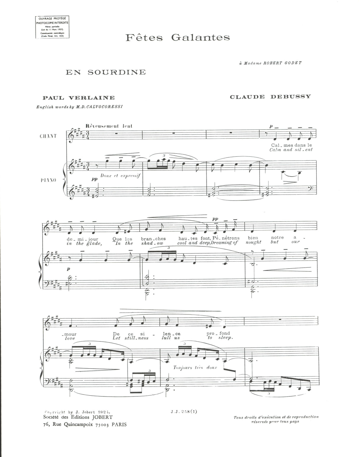 Debussy: Fêtes galantes - Book 1