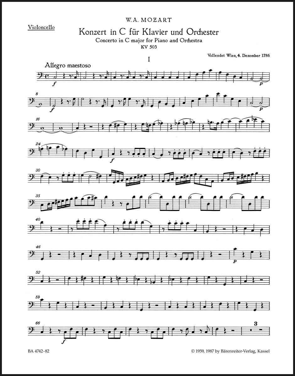 Mozart: Piano Concerto No. 25 in C Major, K. 503 – Ficks Music