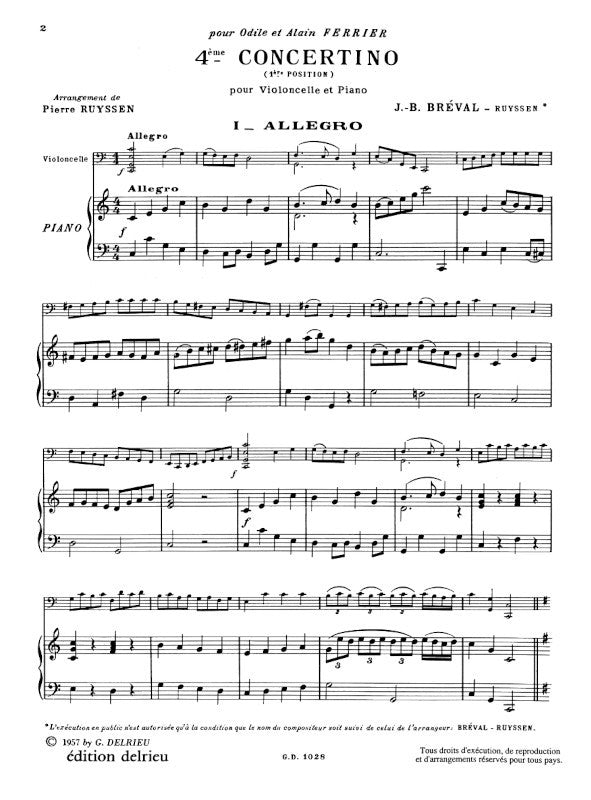 Bréval: Cello Concertino No. 4 in C Major