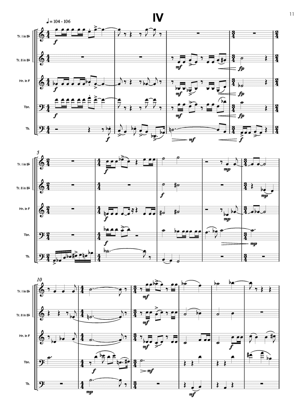 Van de Vate: Quintet No. 1 for Brass