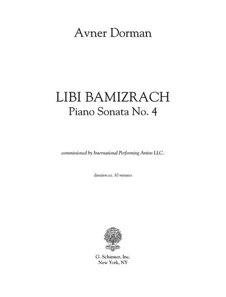 Dorman: Libi Bamizrach (Piano Sonata No. 4)