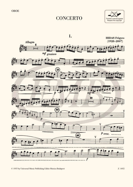 Hidas: Oboe Concerto