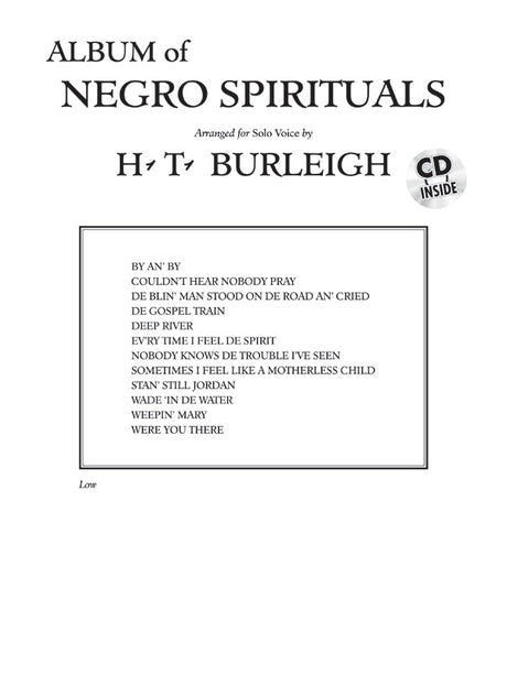 Burleigh: Album of Negro Spirituals