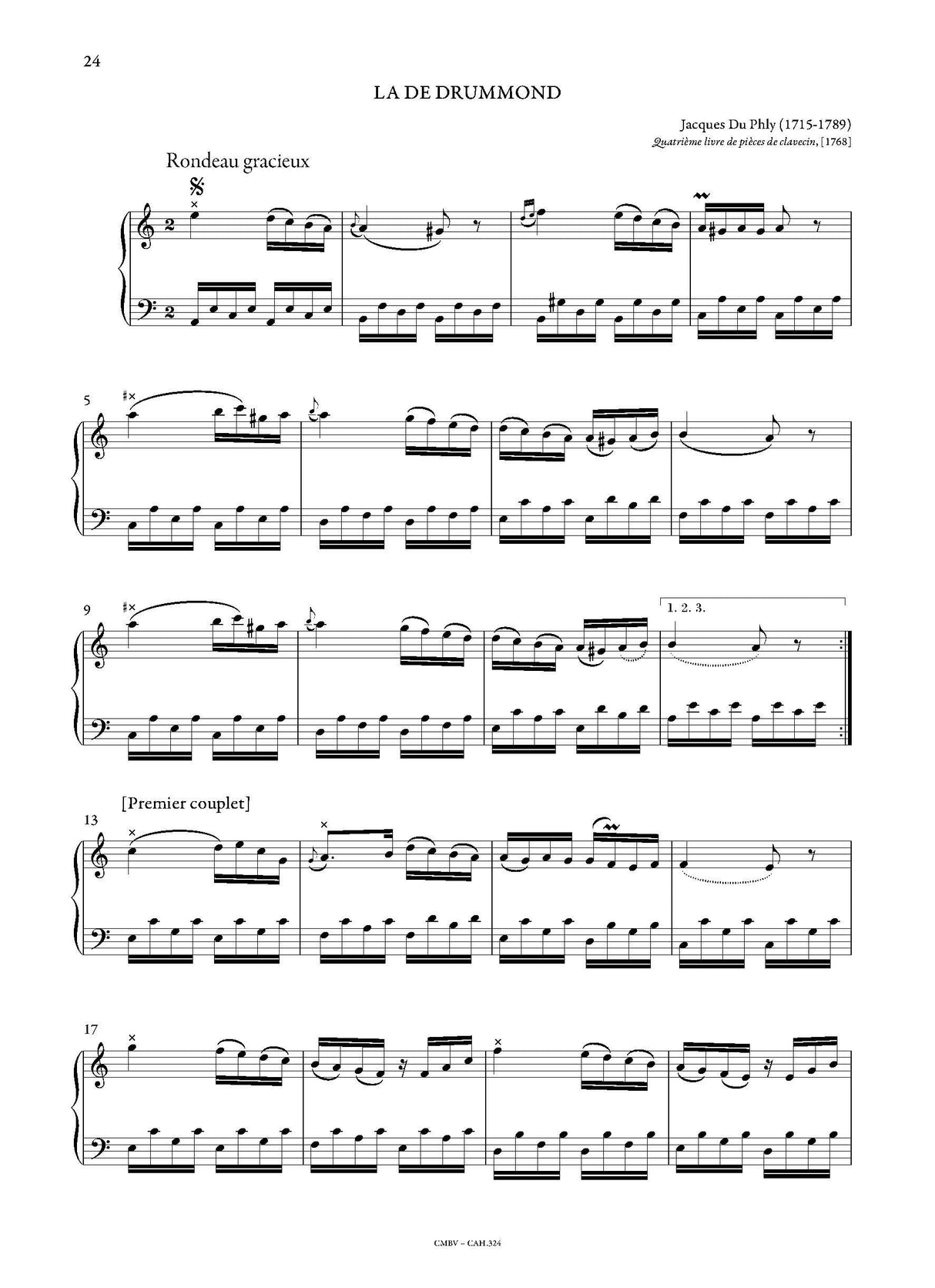 Anthology of French Baroque Music - Harpsichord - Volume 1