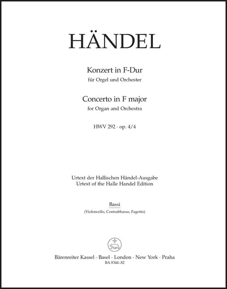 Handel: Organ Concerto in F Major, HWV 292, Op. 4, No. 4