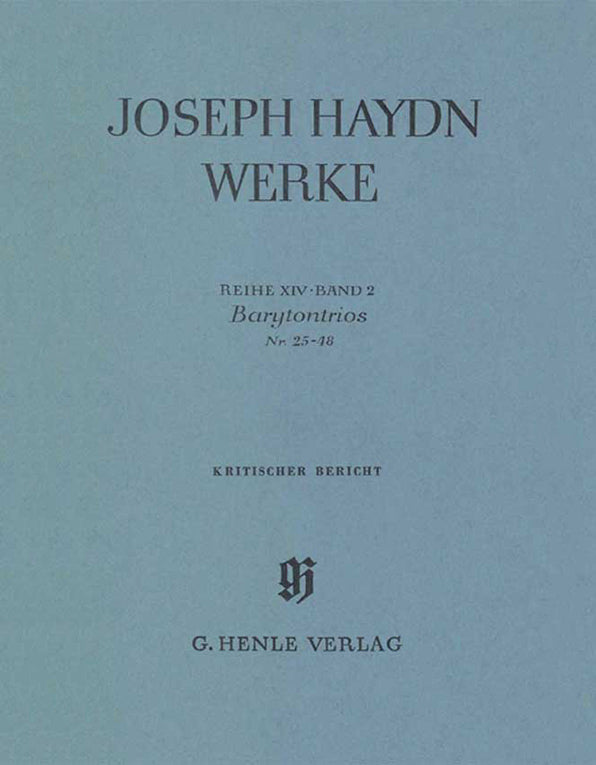 Haydn: Barytone Trios, Nos. 25-48