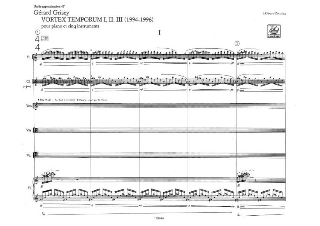 Grisey: Vortex Temporum I, II, III
