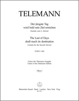 Telemann: Der jüngste Tag wird bald sein Ziel erreichen, TWV 1:301