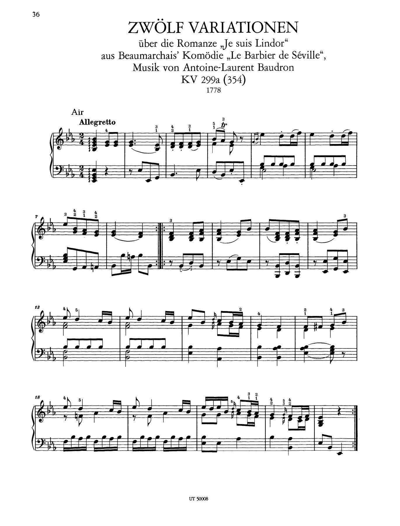 Mozart: Variations for Piano - Volume 1 – Ficks Music