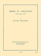 Messiaen: Thème et variations