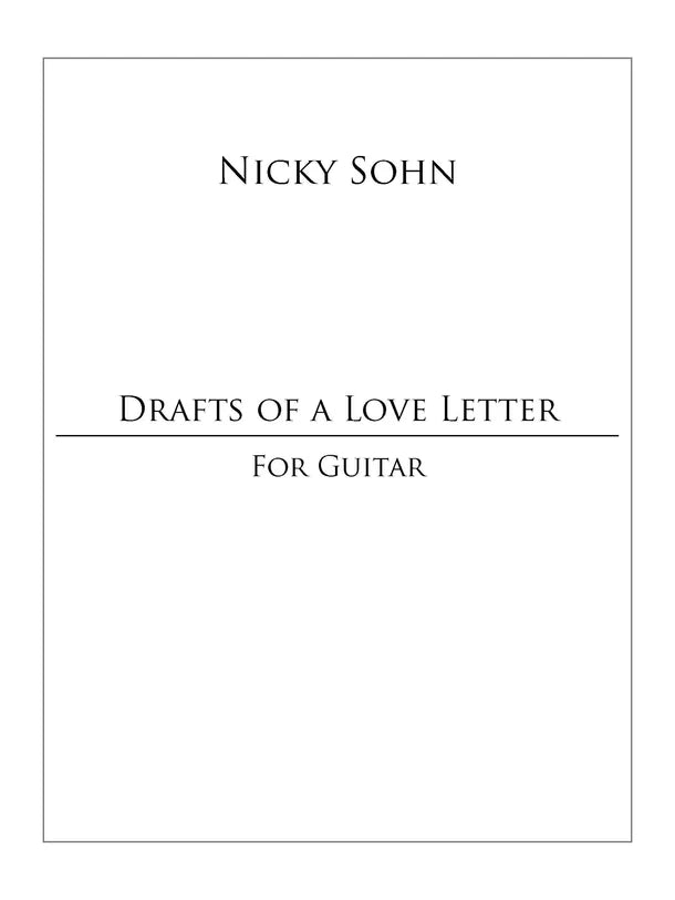 Sohn: Drafts of a Love Letter