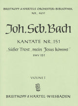 Bach: Süßer Trost, mein Jesus kömmt, BWV 151