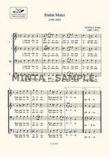 Kodály: Stabat Mater (original & arr. for SATB choir)