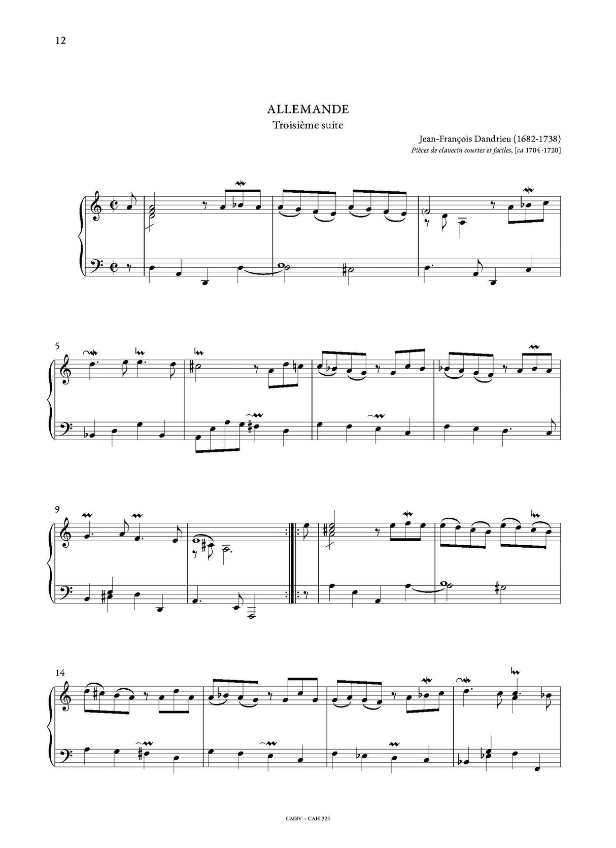 Anthology of French Baroque Music - Harpsichord - Volume 1