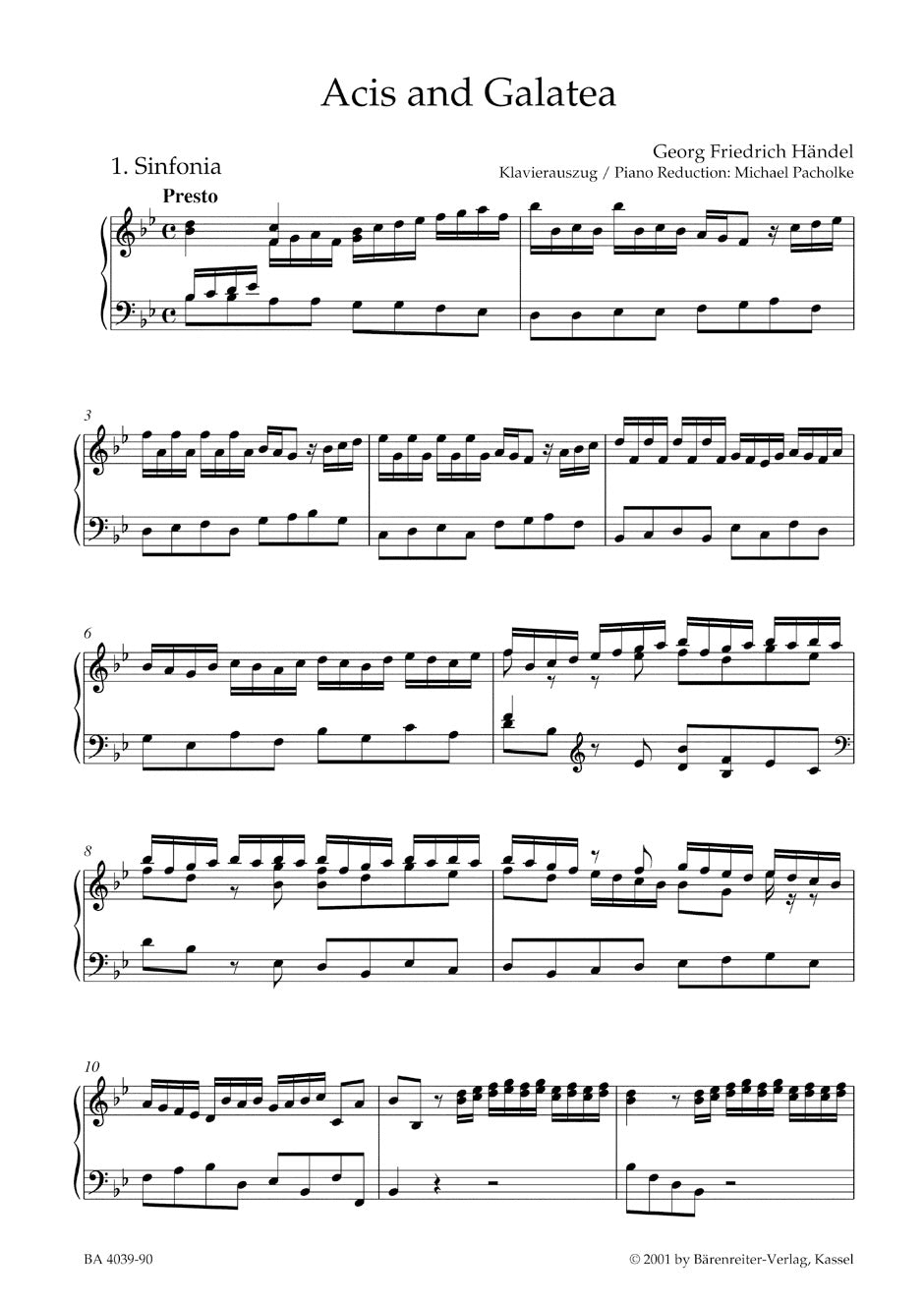 Handel: Acis and Galatea, HWV 49a – Ficks Music