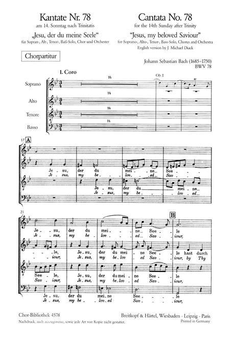 Bach: Jesu, der du meine Seele, BWV 78