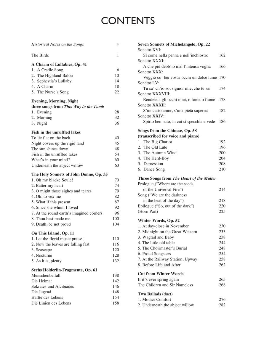 Britten: Collected Songs